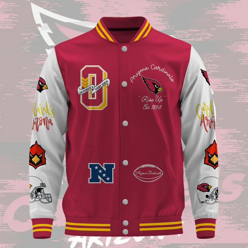 LIMITED EDITION - NEW CUSTOMIZED NFL20 ARC ARIZONA CARDINALS BASEBALL JACKET