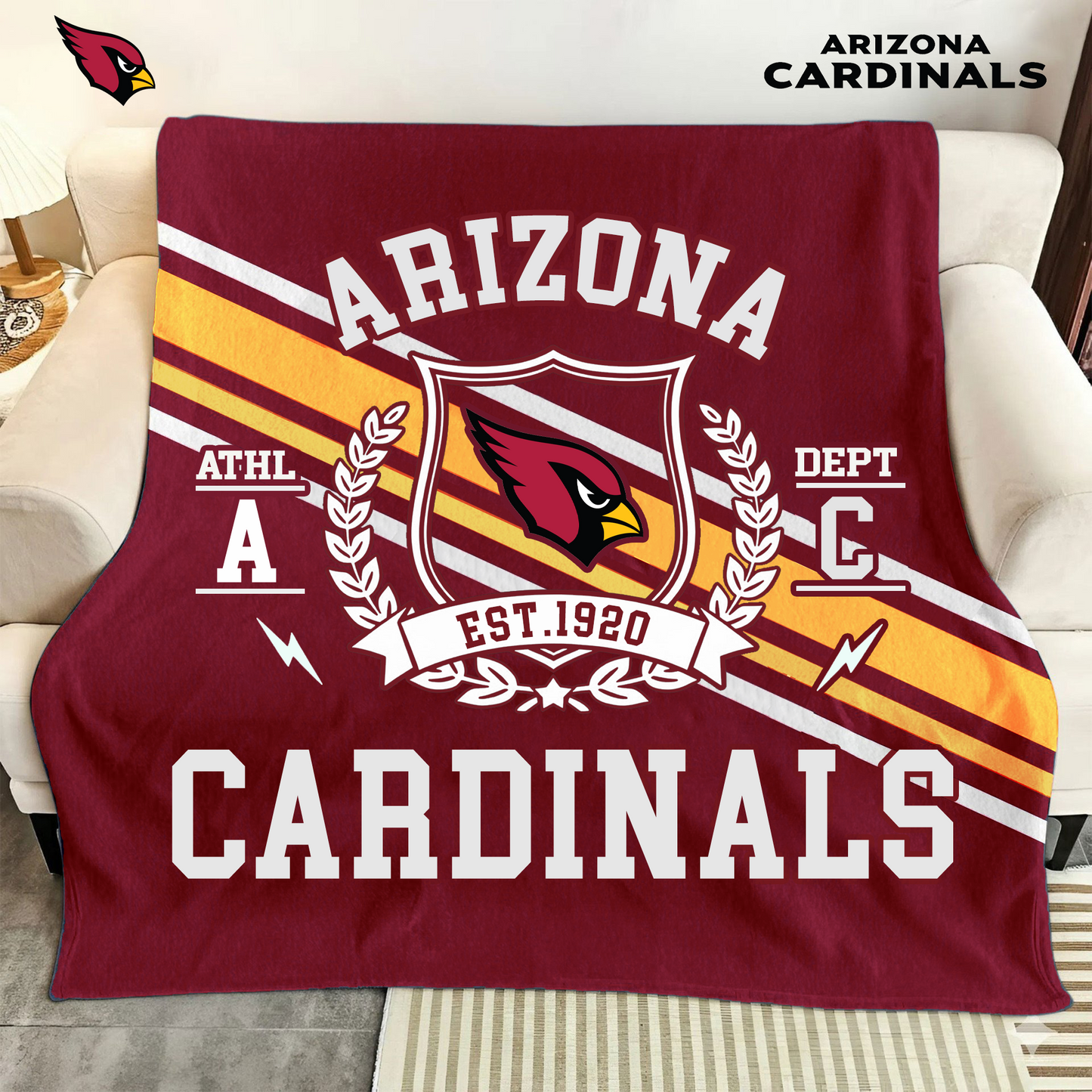 LIMITED EDITION - NEW CUSTOMIZED NFL20 ARC ARIZONA CARDINALS NORMAL & FLEECE BLANKET