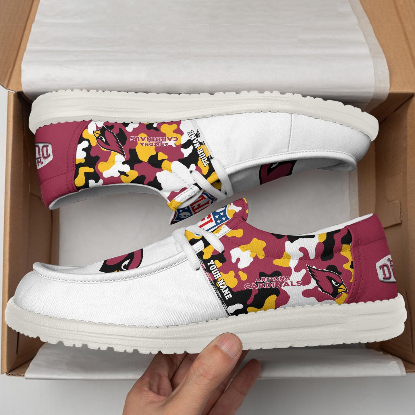 LIMITED EDITION - NEW CUSTOMIZED NFL20 ARC ARIZONA CARDINALS LOAFER SHOES