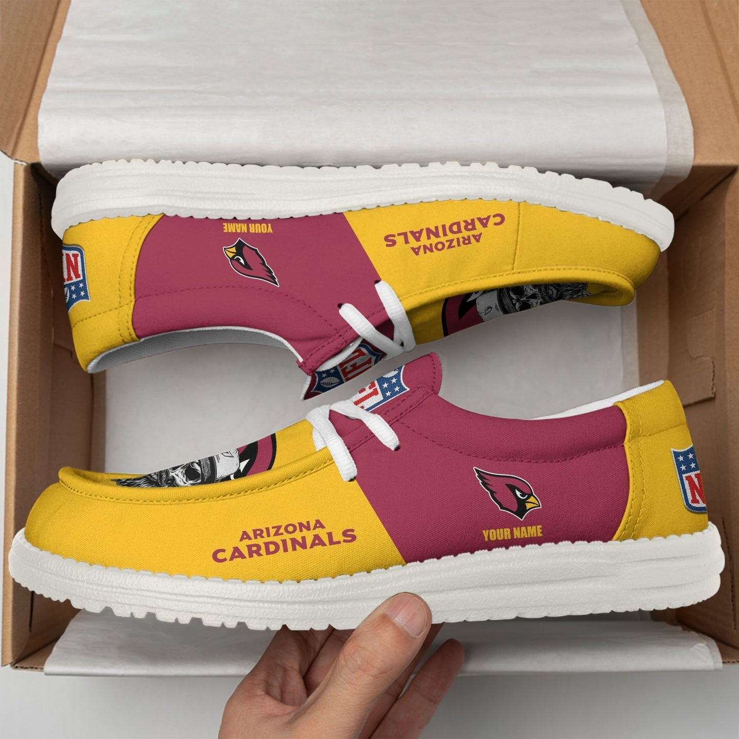LIMITED EDITION - NEW CUSTOMIZED NFL20 ARC ARIZONA CARDINALS LOAFER SHOES