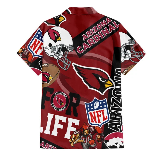 LIMITED EDITION - NEW CUSTOMIZED NFL20 ARC ARIZONA CARDINALS UNISEX HAWAIIAN SHIRT & SHORTS SET