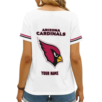 LIMITED EDITION - NEW CUSTOMIZED NFL20 ARC ARIZONA CARDINALS V-NECK FEMALE SHIRT