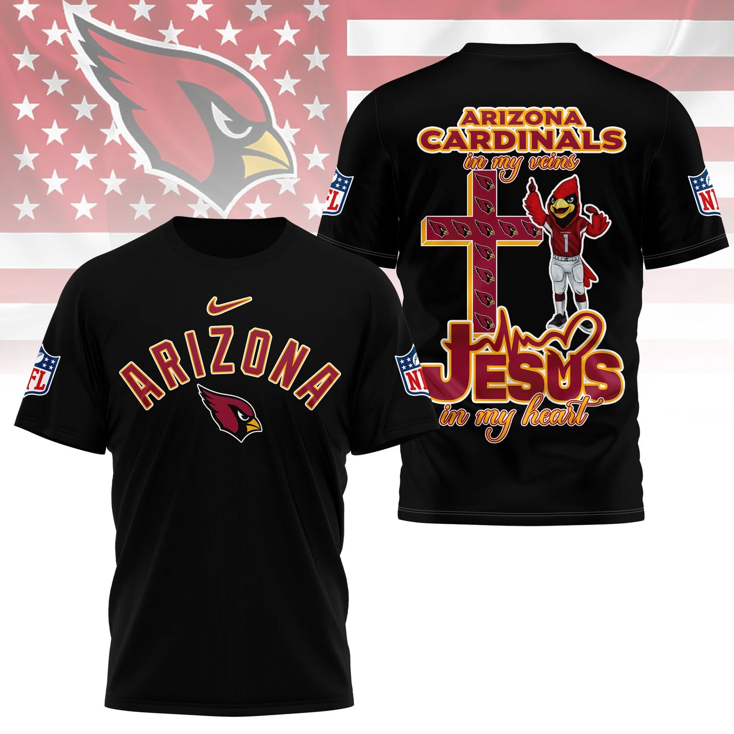 LIMITED EDITION - NEW CUSTOMIZED NFL20 ARC ARIZONA CARDINALS T-SHIRT | MULTIPLE COLORS AVAILABLE
