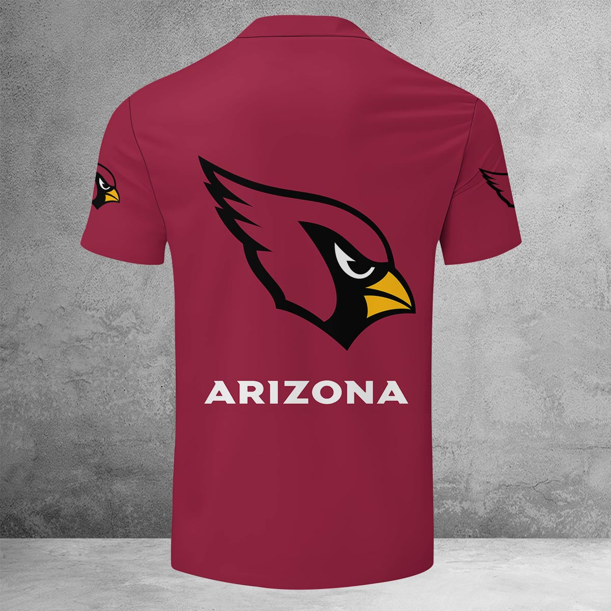 LIMITED EDITION - NEW CUSTOMIZED NFL20 ARC ARIZONA CARDINALS ZIP POLO SHIRT