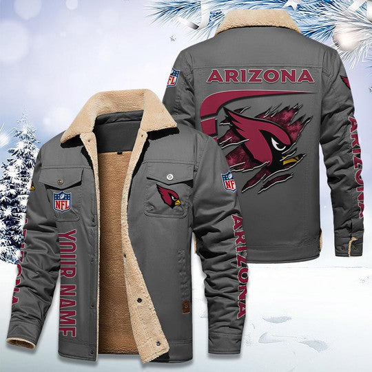 LIMITED EDITION - NEW CUSTOMIZED NFL20 ARC ARIZONA CARDINALS FLEECE JACKET