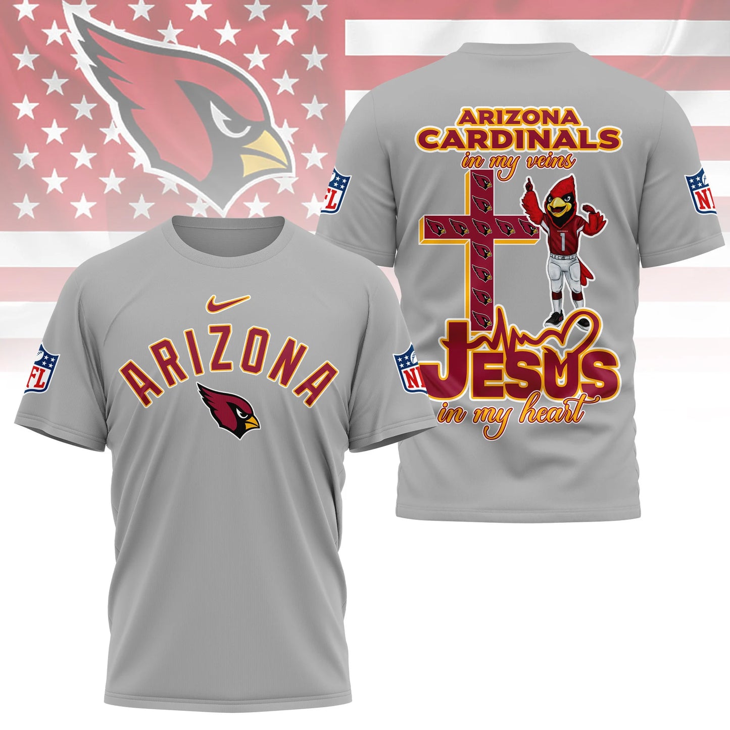 LIMITED EDITION - NEW CUSTOMIZED NFL20 ARC ARIZONA CARDINALS T-SHIRT | MULTIPLE COLORS AVAILABLE