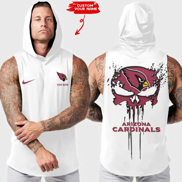 LIMITED EDITION - NEW CUSTOMIZED NFL20 ARC ARIZONA CARDINALS HOODED TANK TOP