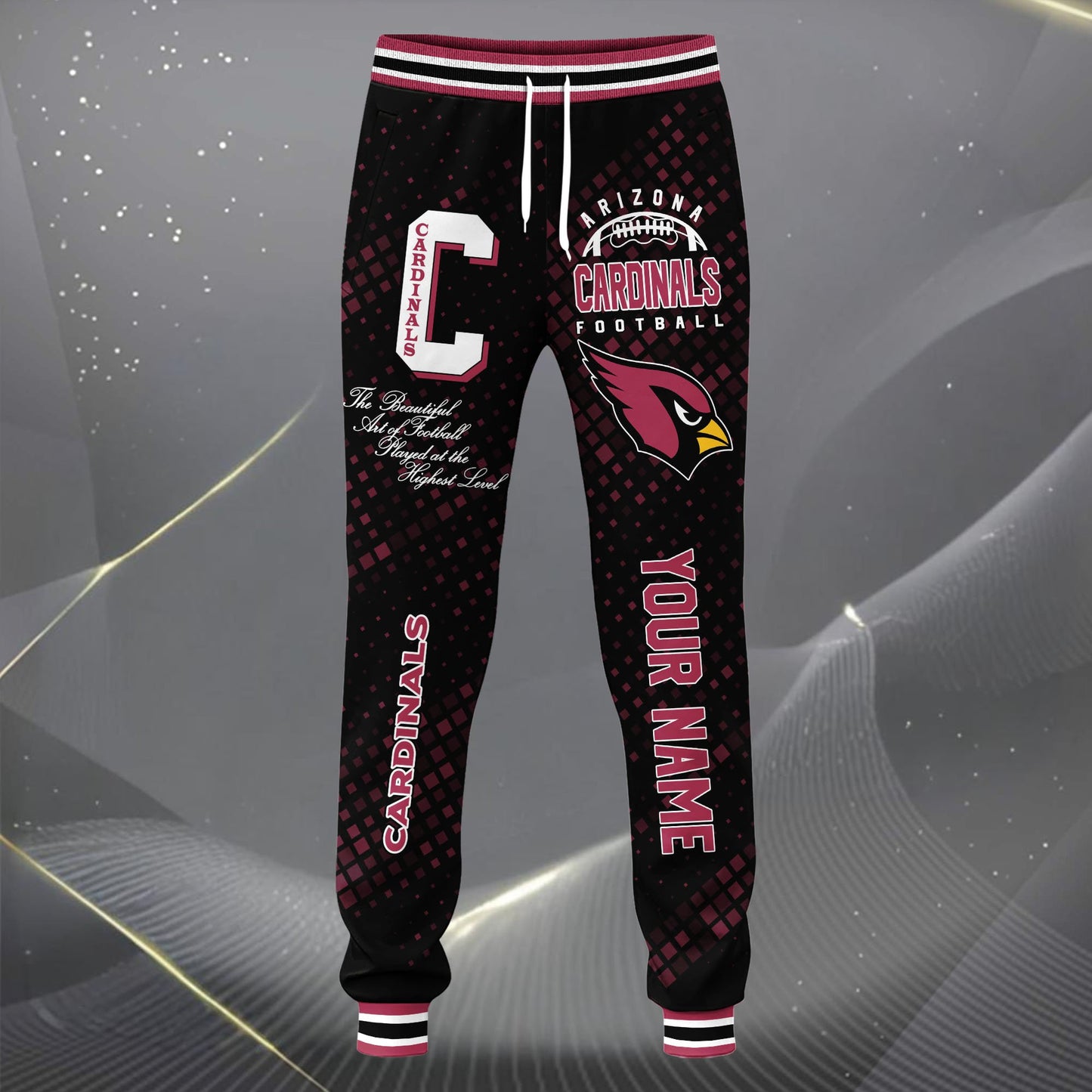 LIMITED EDITION - NEW CUSTOMIZED NFL20 ARC ARIZONA CARDINALS SATIN VARSITY JACKET & LONG PANTS