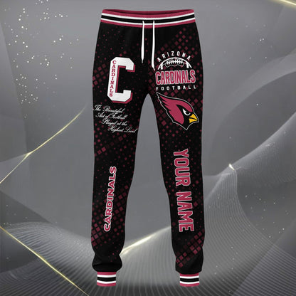 LIMITED EDITION - NEW CUSTOMIZED NFL20 ARC ARIZONA CARDINALS SATIN VARSITY JACKET & LONG PANTS