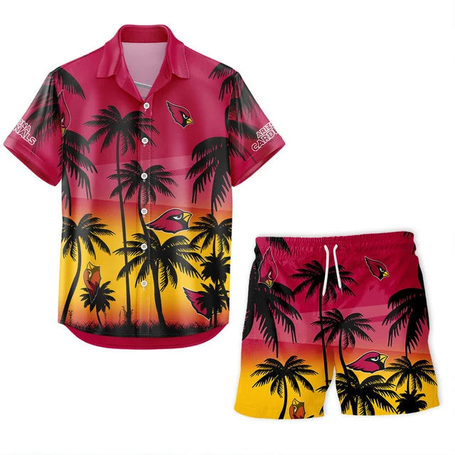 LIMITED EDITION - NEW CUSTOMIZED NFL20 ARC ARIZONA CARDINALS UNISEX HAWAIIAN SHIRT & SHORTS SET