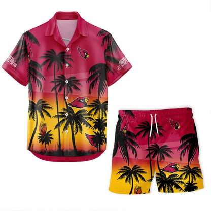 LIMITED EDITION - NEW CUSTOMIZED NFL20 ARC ARIZONA CARDINALS UNISEX HAWAIIAN SHIRT & SHORTS SET