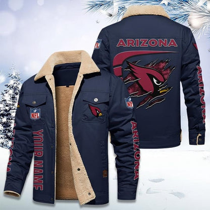 LIMITED EDITION - NEW CUSTOMIZED NFL20 ARC ARIZONA CARDINALS FLEECE JACKET