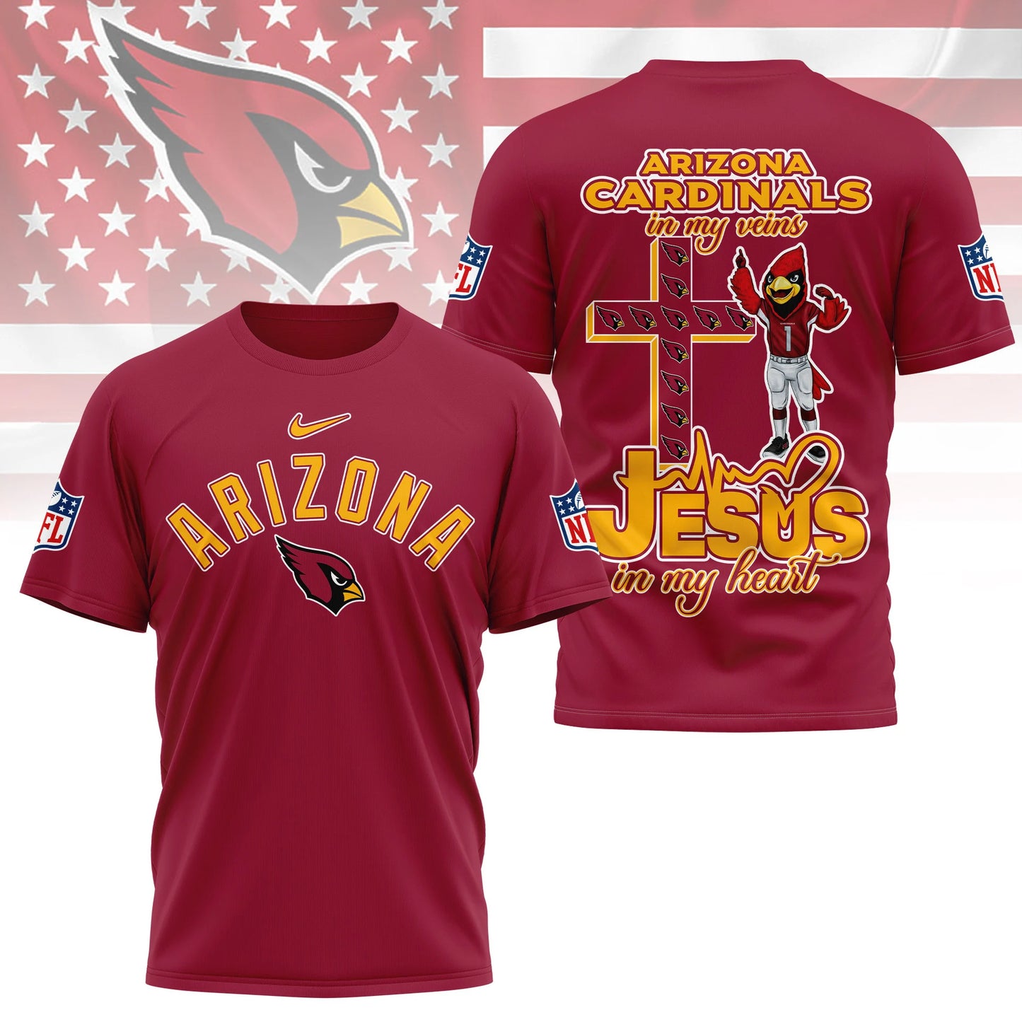 LIMITED EDITION - NEW CUSTOMIZED NFL20 ARC ARIZONA CARDINALS T-SHIRT | MULTIPLE COLORS AVAILABLE