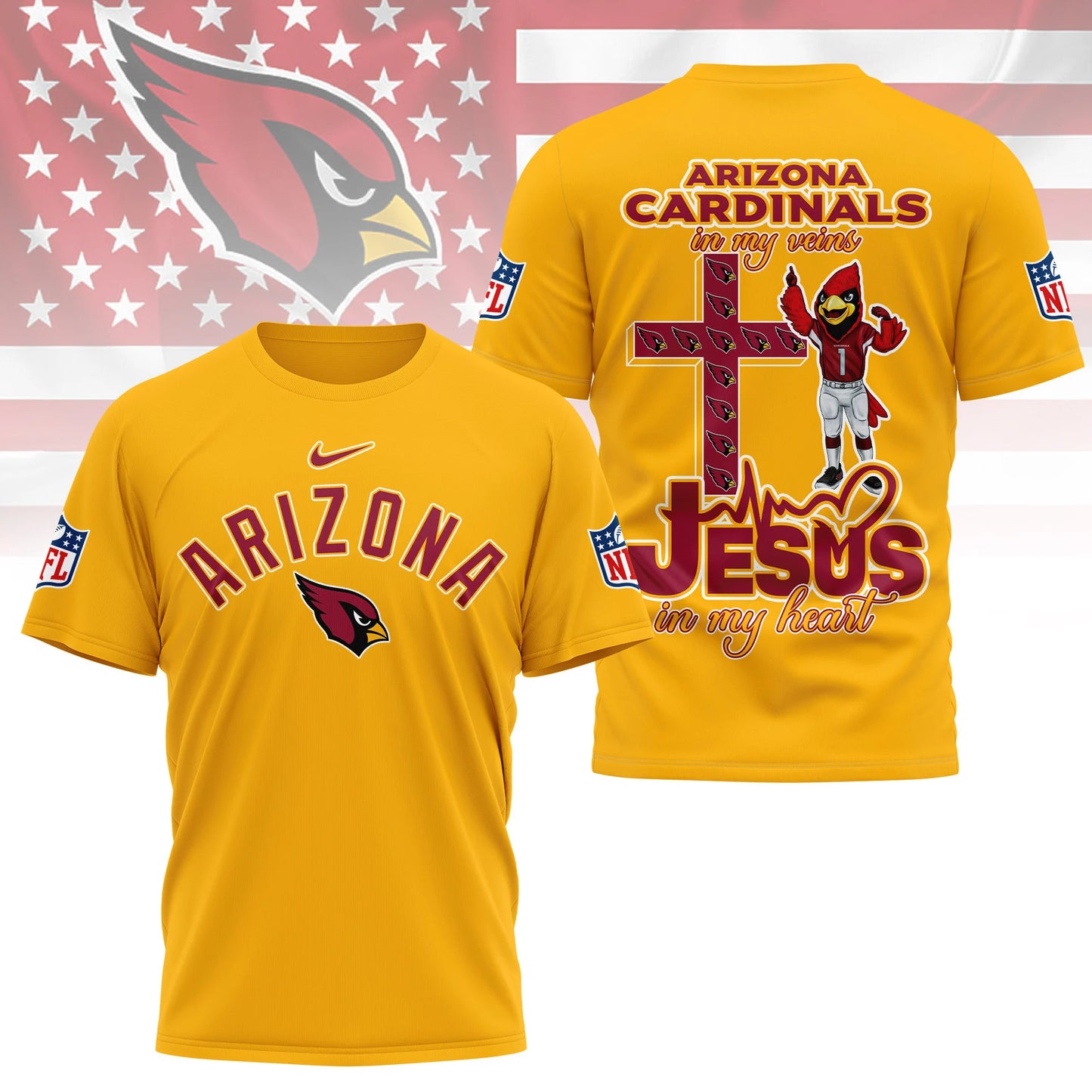 LIMITED EDITION - NEW CUSTOMIZED NFL20 ARC ARIZONA CARDINALS T-SHIRT | MULTIPLE COLORS AVAILABLE