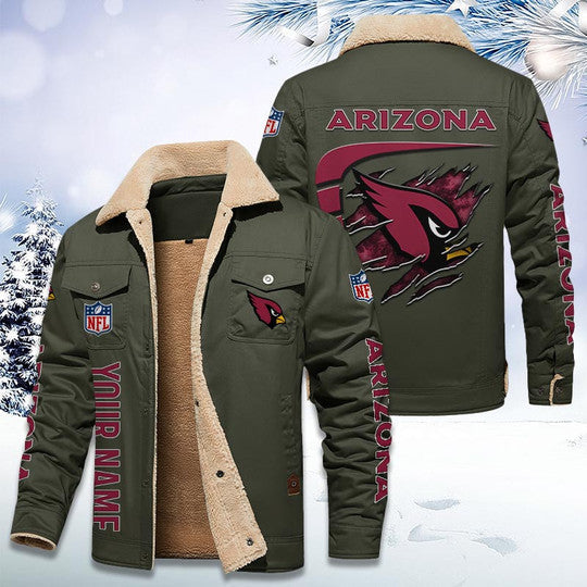 LIMITED EDITION - NEW CUSTOMIZED NFL20 ARC ARIZONA CARDINALS FLEECE JACKET