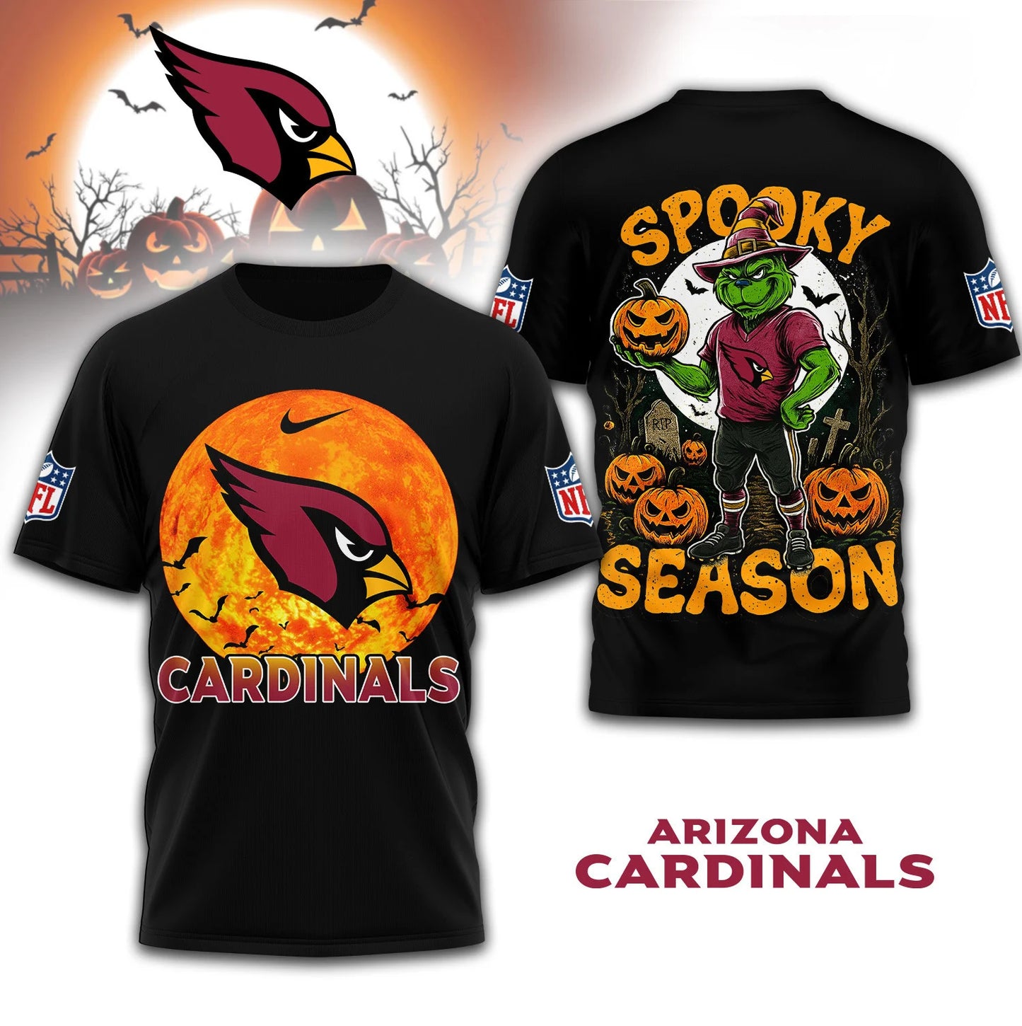 LIMITED EDITION - NEW CUSTOMIZED NFL20 ARC ARIZONA CARDINALS x SPOOKY SEASON T-SHIRT, HOODIE, ZIP HOODIE