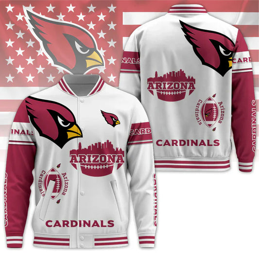 LIMITED EDITION - NEW CUSTOMIZED NFL20 ARC ARIZONA CARDINALS BASEBALL JACKET