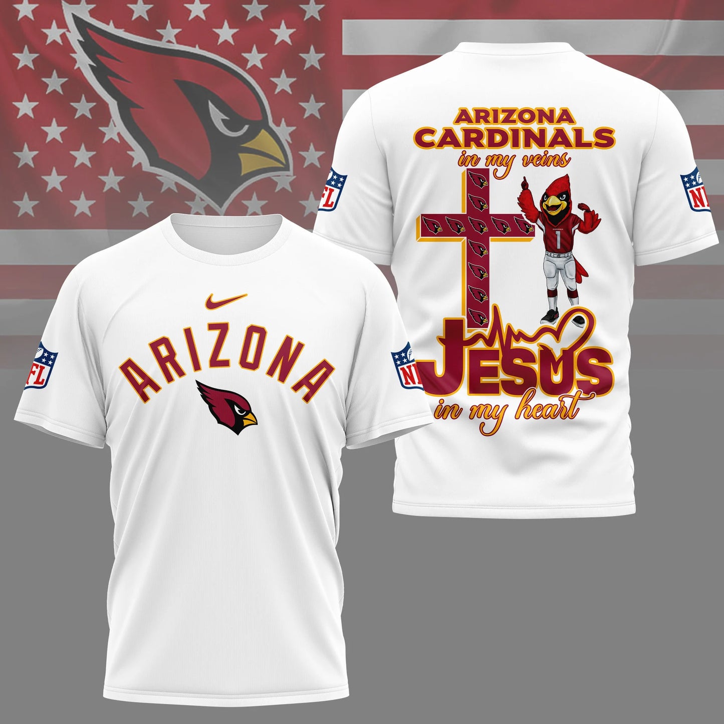 LIMITED EDITION - NEW CUSTOMIZED NFL20 ARC ARIZONA CARDINALS T-SHIRT | MULTIPLE COLORS AVAILABLE