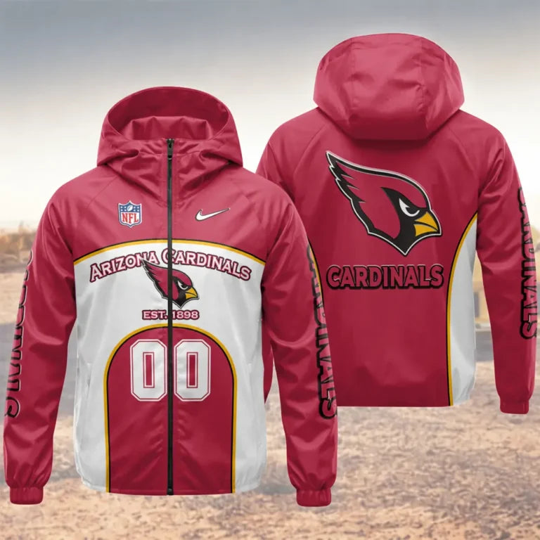 LIMITED EDITION - NEW CUSTOMIZED NFL20 ARC ARIZONA CARDINALS WINDBREAKER JACKET