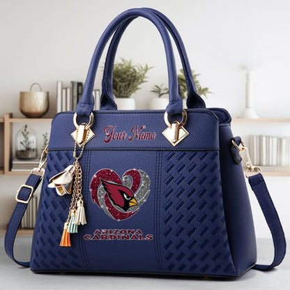 LIMITED EDITION - NEW CUSTOMIZED NFL20 ARC ARIZONA CARDINALS ZIP HANDBAG MULTICOLOR