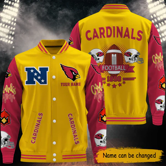 LIMITED EDITION - NEW CUSTOMIZED NFL20 ARC ARIZONA CARDINALS BASEBALL JACKET