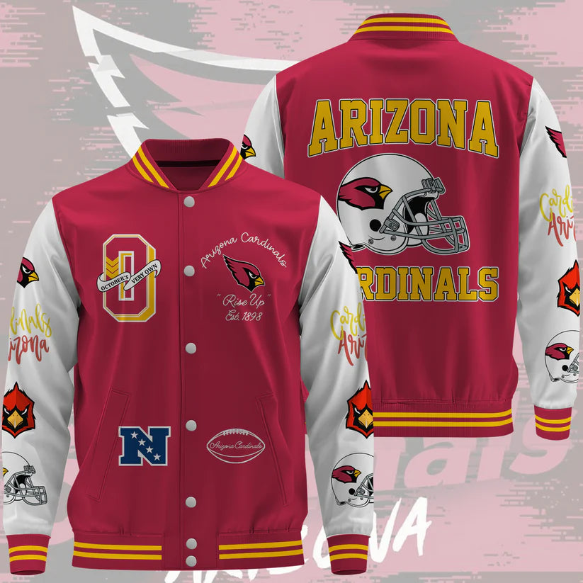 LIMITED EDITION - NEW CUSTOMIZED NFL20 ARC ARIZONA CARDINALS BASEBALL JACKET