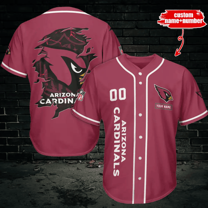 LIMITED EDITION - NEW CUSTOMIZED NFL20 ARC ARIZONA CARDINALS BASEBALL JERSEY