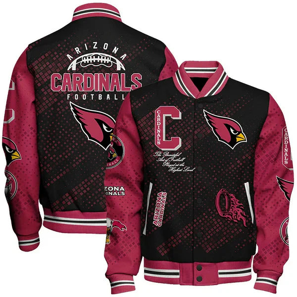 LIMITED EDITION - NEW CUSTOMIZED NFL20 ARC ARIZONA CARDINALS SATIN VARSITY JACKET & BASEBALL JACKET