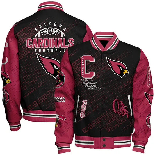 LIMITED EDITION - NEW CUSTOMIZED NFL20 ARC ARIZONA CARDINALS SATIN VARSITY JACKET & BASEBALL JACKET