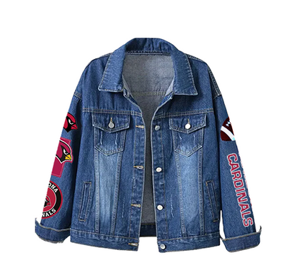 LIMITED EDITION - NEW CUSTOMIZED NFL20 ARC ARIZONA CARDINALS DENIM JACKET