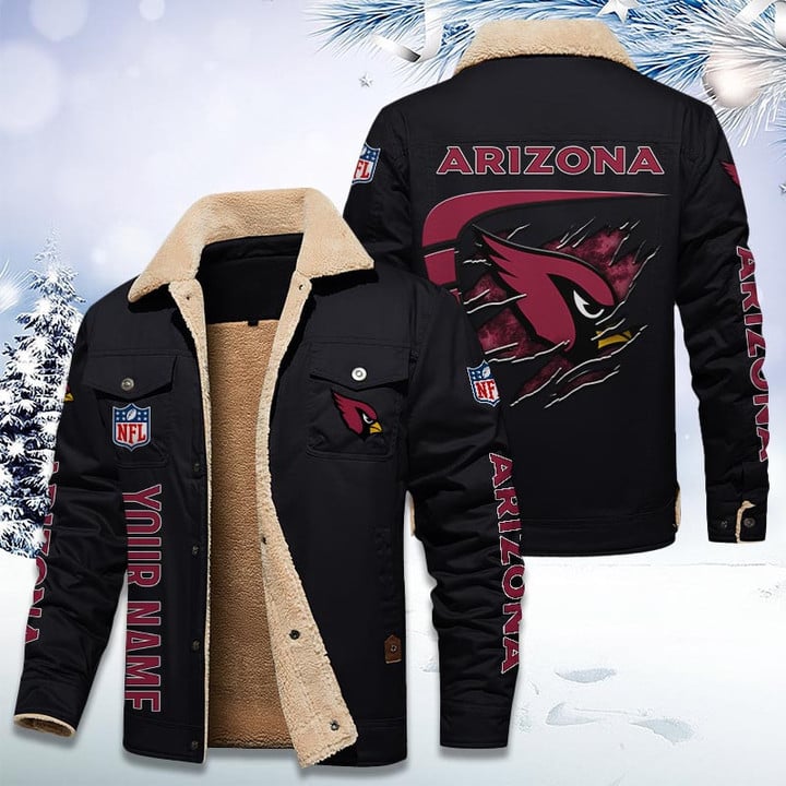 LIMITED EDITION - NEW CUSTOMIZED NFL20 ARC ARIZONA CARDINALS FLEECE JACKET