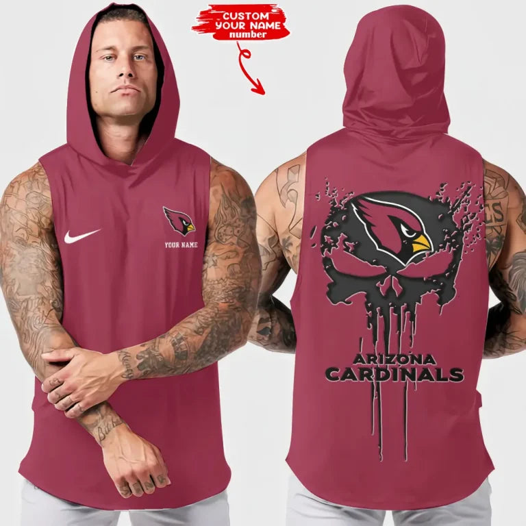 LIMITED EDITION - NEW CUSTOMIZED NFL20 ARC ARIZONA CARDINALS HOODED TANK TOP