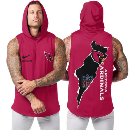 LIMITED EDITION - NEW CUSTOMIZED NFL20 ARC ARIZONA CARDINALS HOODED TANK TOP
