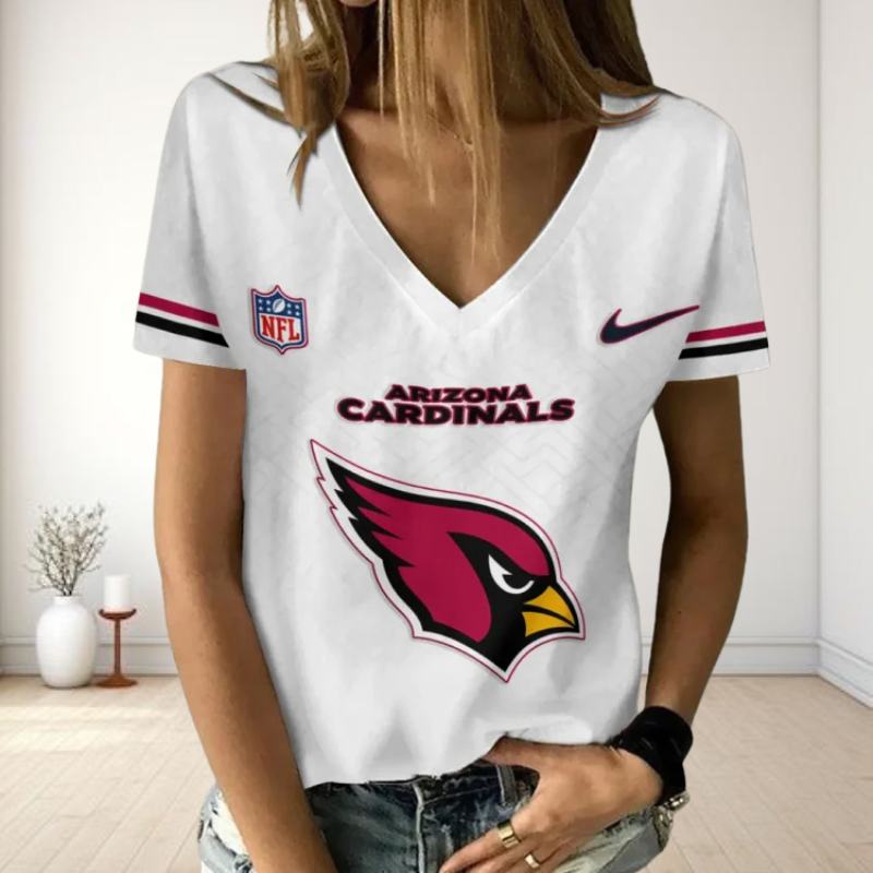 LIMITED EDITION - NEW CUSTOMIZED NFL20 ARC ARIZONA CARDINALS V-NECK FEMALE SHIRT