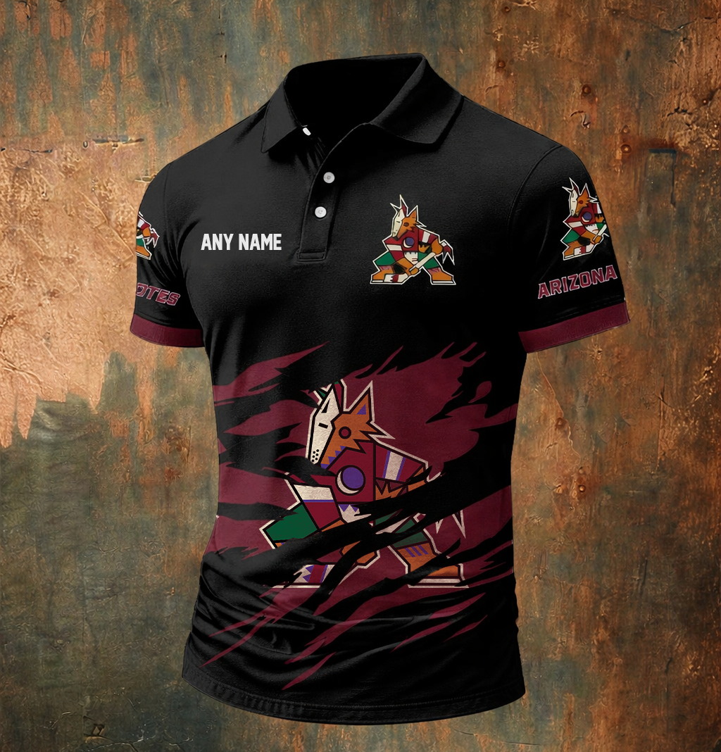 LIMITED EDITION - NEW CUSTOMIZED NHL30 AZC ARIZONA COYOTES POLO SHIRT