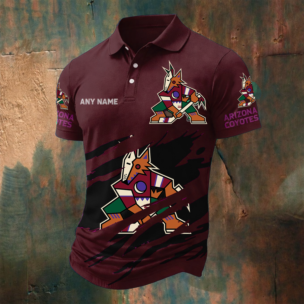 LIMITED EDITION - NEW CUSTOMIZED NHL30 AZC ARIZONA COYOTES POLO SHIRT