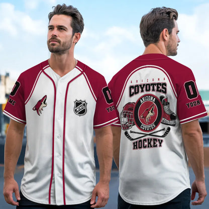 LIMITED EDITION - NEW CUSTOMIZED NHL30 AZC ARIZONA COYOTES BASEBALL JERSEY