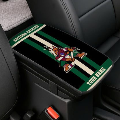 LIMITED EDITION - NEW CUSTOMIZED NHL30 AZC ARIZONA COYOTES CAR ARMREST PAD COVER