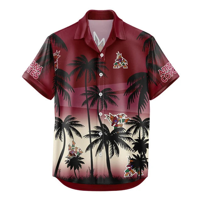 LIMITED EDITION - NEW CUSTOMIZED NHL30 AZC ARIZONA COYOTES UNISEX HAWAIIAN SHIRT & SHORTS SET