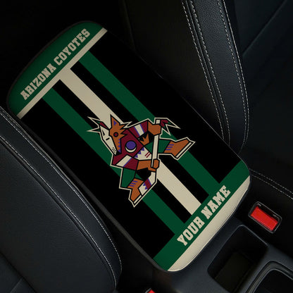 LIMITED EDITION - NEW CUSTOMIZED NHL30 AZC ARIZONA COYOTES CAR ARMREST PAD COVER