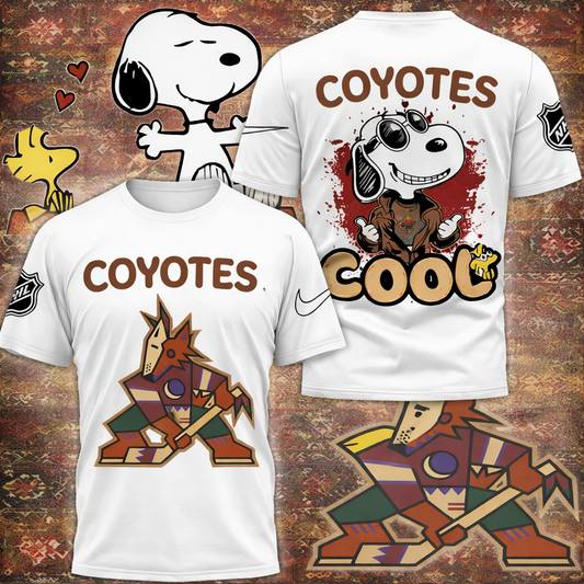 LIMITED EDITION - NEW CUSTOMIZED AZC NHL30 ARIZONA COYOTES X SNOOPY T-SHIRT, SWEATSHIRT, HOODIE & ZIP HOODIE