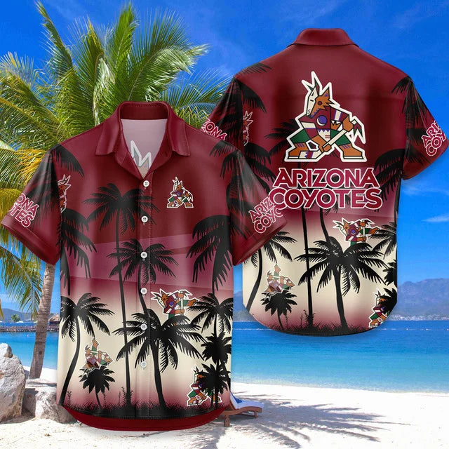 LIMITED EDITION - NEW CUSTOMIZED NHL30 AZC ARIZONA COYOTES UNISEX HAWAIIAN SHIRT & SHORTS SET