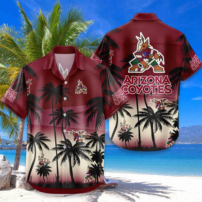 LIMITED EDITION - NEW CUSTOMIZED NHL30 AZC ARIZONA COYOTES UNISEX HAWAIIAN SHIRT & SHORTS SET