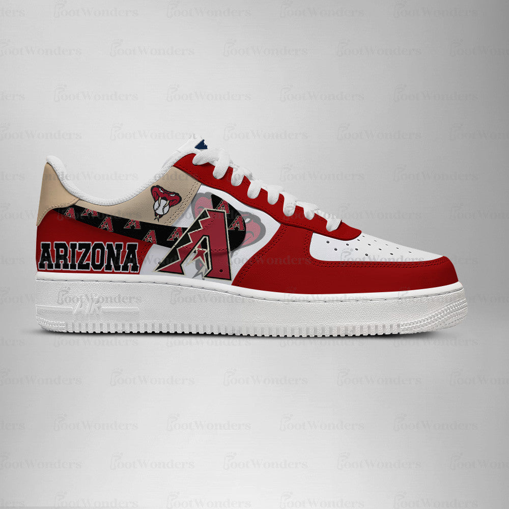 LIMITED EDITION - NEW CUSTOMIZED MLB07 AZ DIAMONDBACKS AF1 SHOES