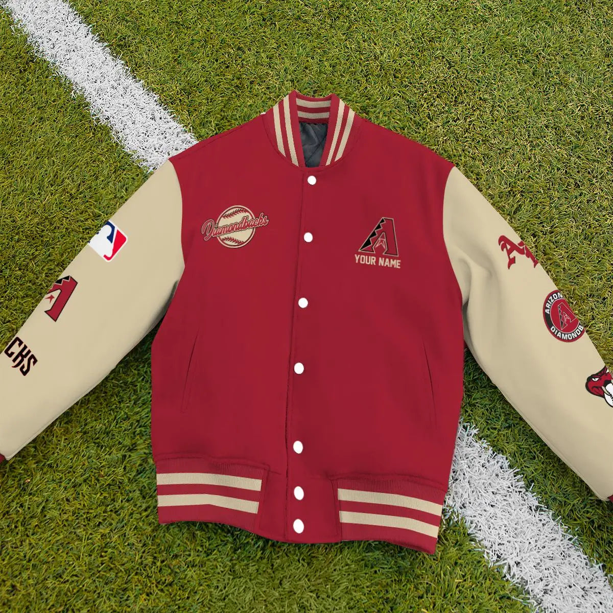 LIMITED EDITION - NEW PREMIUM MLB07 ADS ARIZONA DIAMONDBACKS SATIN VARSITY JACKET