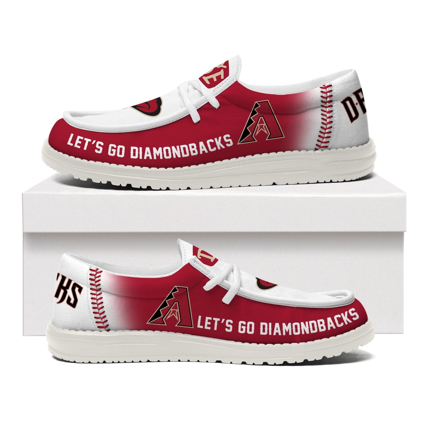 LIMITED EDITION - NEW CUSTOMIZED MLB07 ADS ARIZONA DIAMONDBACKS LOAFER SHOES
