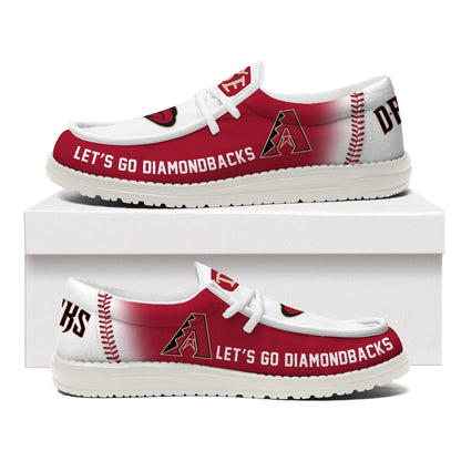 LIMITED EDITION - NEW CUSTOMIZED MLB07 ADS ARIZONA DIAMONDBACKS LOAFER SHOES