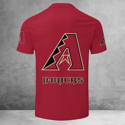 LIMITED EDITION - NEW CUSTOMIZED MLB07 ADS ARIZONA DIAMONDBACKS ZIP POLO SHIRT
