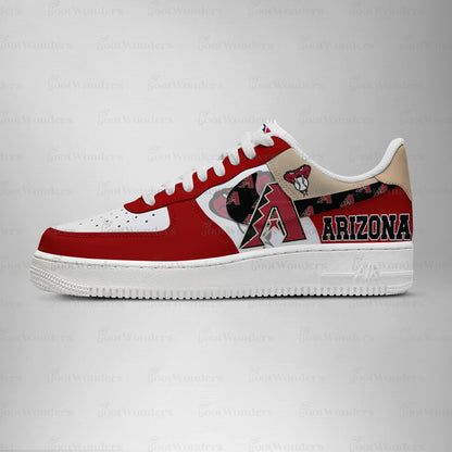 LIMITED EDITION - NEW CUSTOMIZED MLB07 AZ DIAMONDBACKS AF1 SHOES