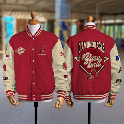 LIMITED EDITION - NEW PREMIUM MLB07 ADS ARIZONA DIAMONDBACKS SATIN VARSITY JACKET